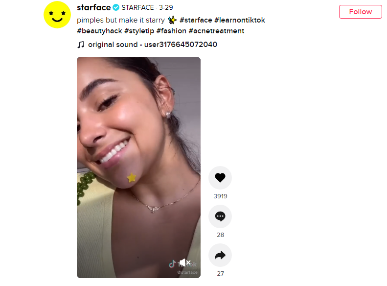 Starface احدى كبرى العلامات التجارية النشطة عبر تيك توك